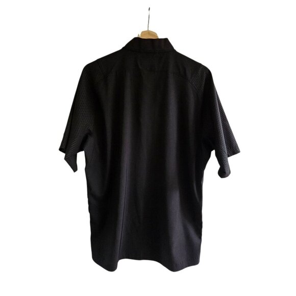 New Era Mens Black Short Sleeve Quarter-Zip Shirt Lightweight, Small, Baseball - Picture 2 of 9